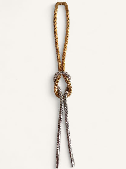 Knopen armband goud met zilver