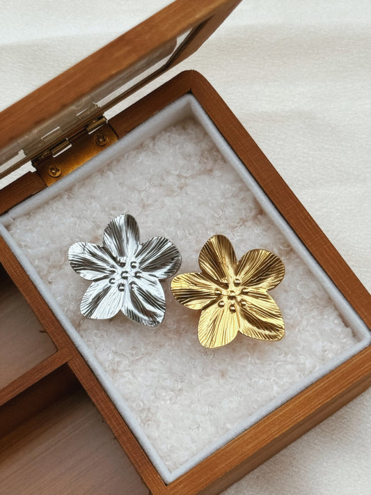 Grote bloemen ring verstelbaar
