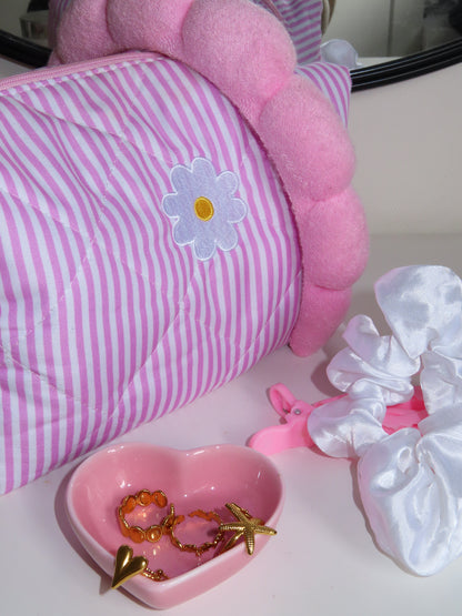 Kindness bloem Make-up tas roze