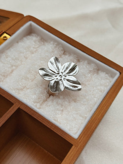 Grote bloemen ring verstelbaar