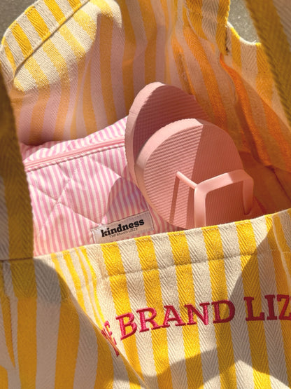 Kindness bloem Make-up tas roze